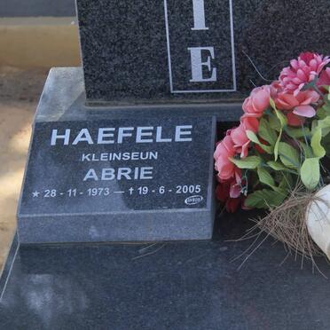 KITSHOFF Hansie 1920-1997 &amp; Lena 1924-2008 :: HAEFELE Abrie 1973-2005