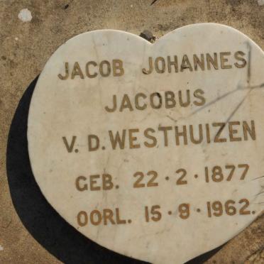 WESTHUIZEN Jacob Johannes Jacobus, v.d. 1877-1962