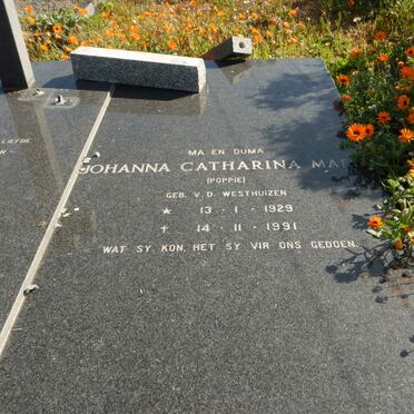 BRAND Dirk Johannes 1925-2000 &amp; Johanna Catharina Maria V.D. WESTHUIZEN 1929-1991 
