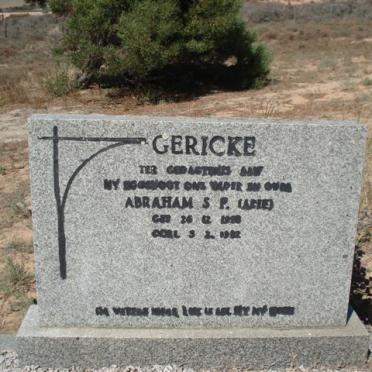 GERICKE Abraham S.P. 1928-1982