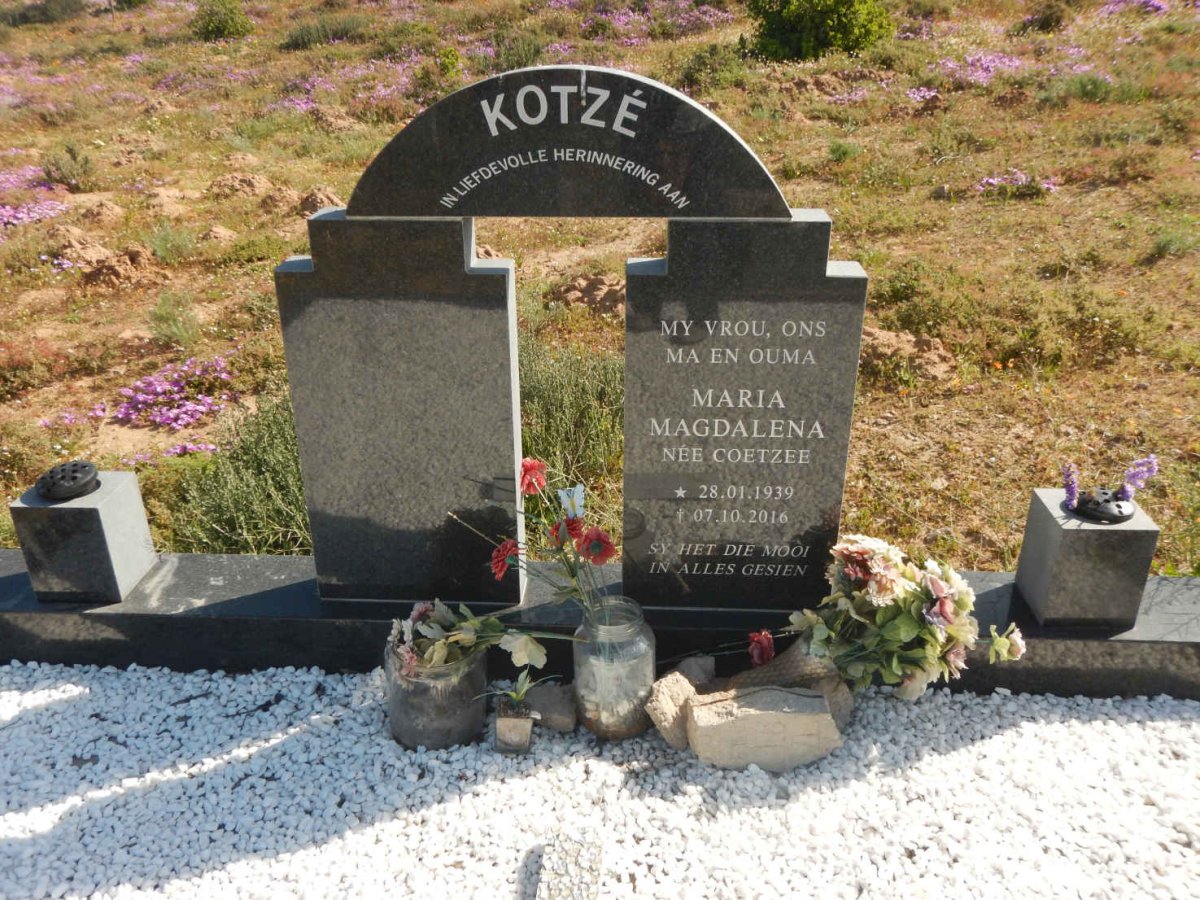 KOTZE Maria Magdalena nee COETZEE 1939-2016