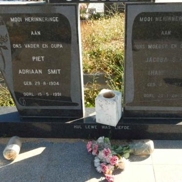 COETZEE Piet Adriaan Smit 1904-1991 &amp; Jacoba ?. H. HANEKOM 1917-2005