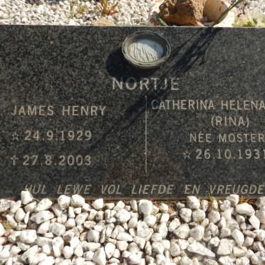 NORTJE James Henry 1929-2003 &amp; Catherina Helena Maria MOSTERT 1931-