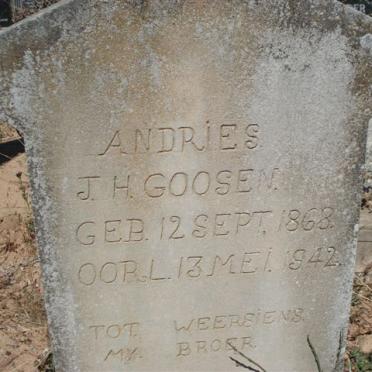 GOOSEN Andries J.H. 1868-1942