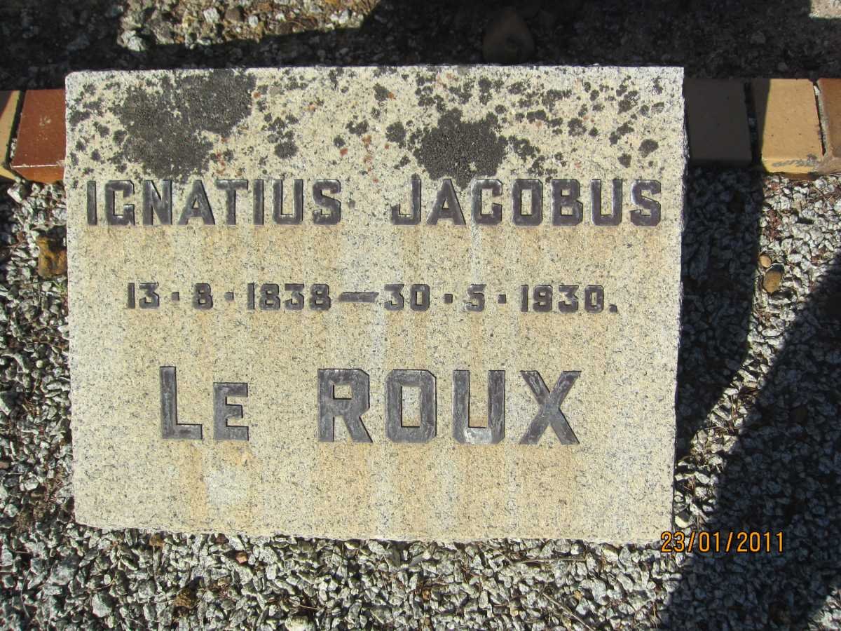 ROUX Ignatius Jacobus, le 1838-1930