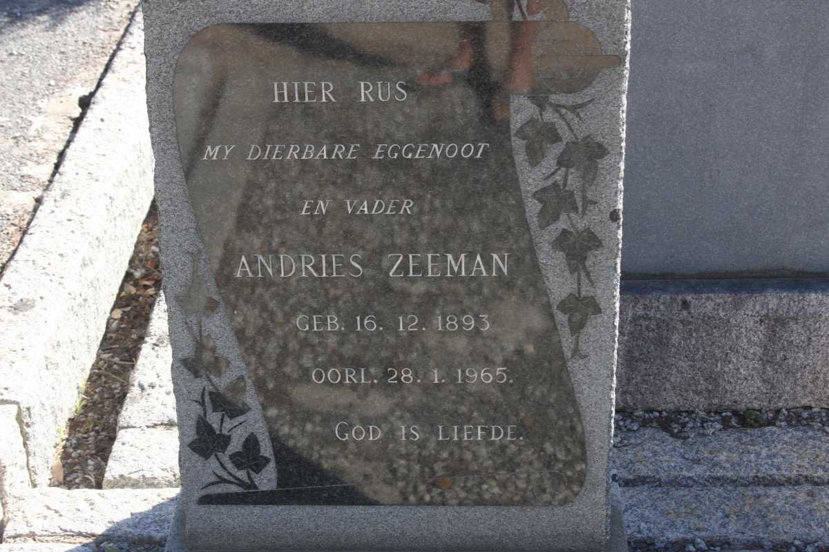 ZEEMAN Andries 1893-1965