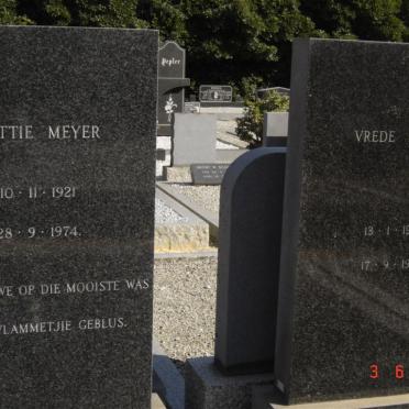 MEYER Vrede 1920-1976 &amp; Hettie 1921-1974