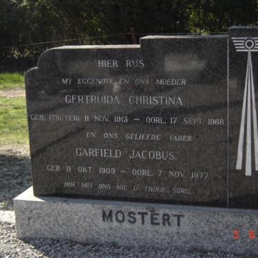 MOSTERT Garfield Jacobus 1909-1977 &amp; Gertruida Christina TRUTER 1913-1966