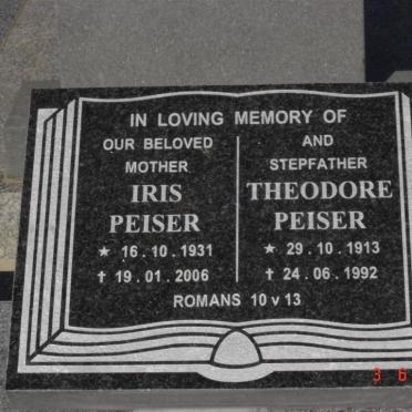 PEISER Theodore 1913-1992 &amp; Iris 1931-2006