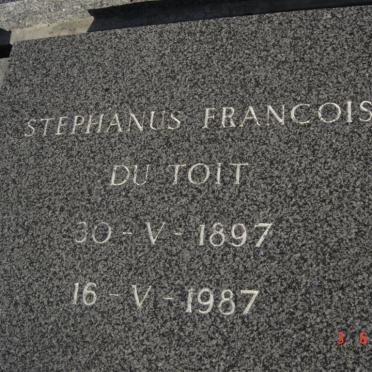 TOIT Stephanus Francois, du 1897-1987