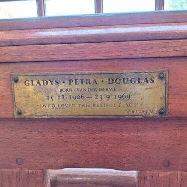 DOUGLAS Gladys Petra nee VAN DER MERWE 1906-1969