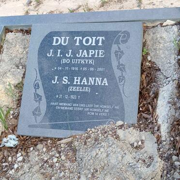 TOIT J.I.J., du 1916-2001 &amp; J.S. ZEELIE 1923-
