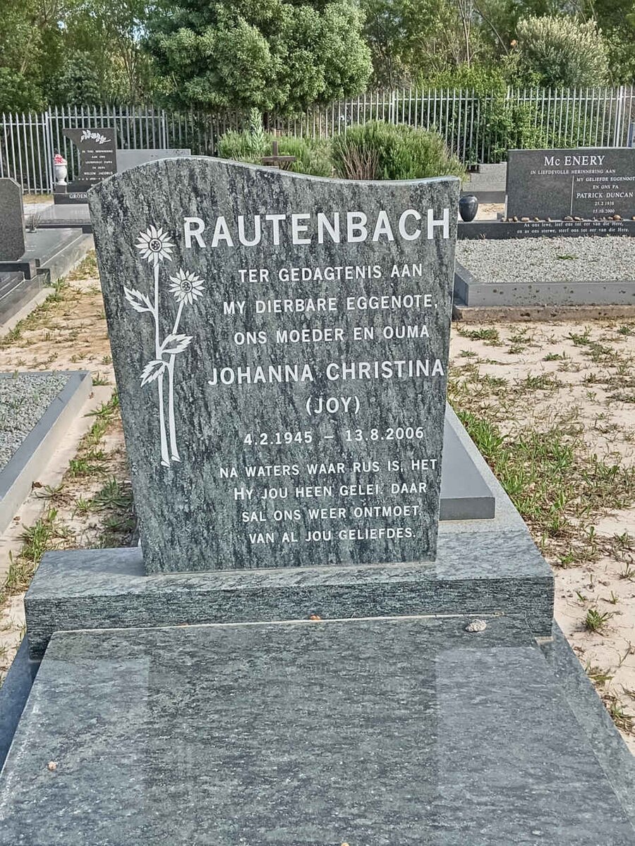 RAUTENBACH Johanna Christina 1945-2006