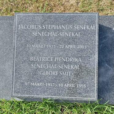 SENEKAL Jacobus Stephanus, SENECHAL- 1915-2003 &amp; Beatrice Hendrika SMIT 1917-1995