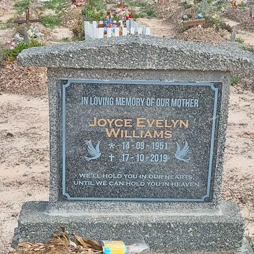 WILLIAMS Joyce Evelyn 1951-2019