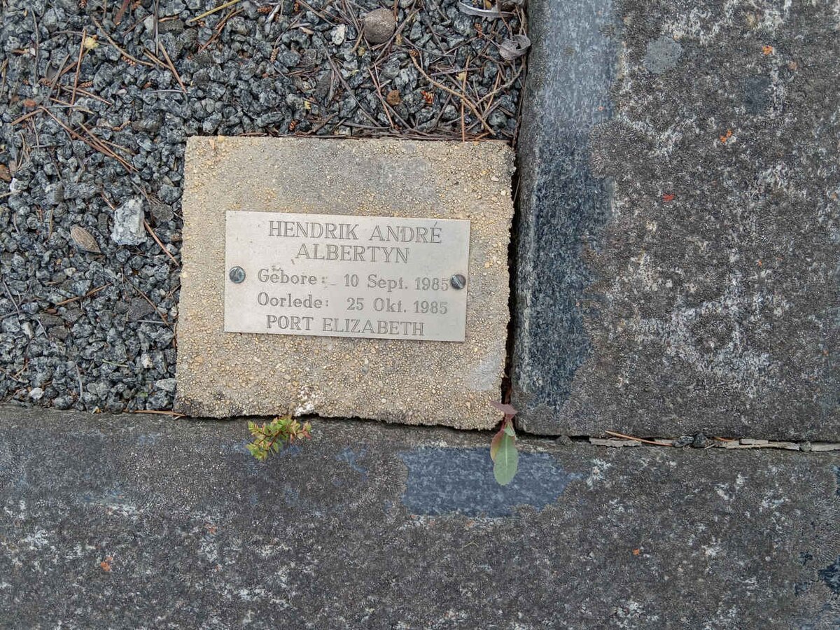 ALBERTYN Hendrik Andre 1985-1985