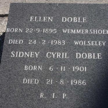 DOBLE Sidney Cyril 1901-1986 &amp; Ellen 1895-1983