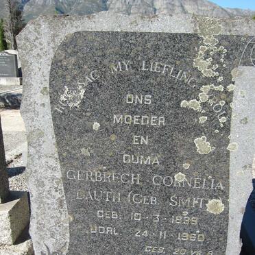 DAUTH Gerbrech Cornelia nee SMIT 1899-1960