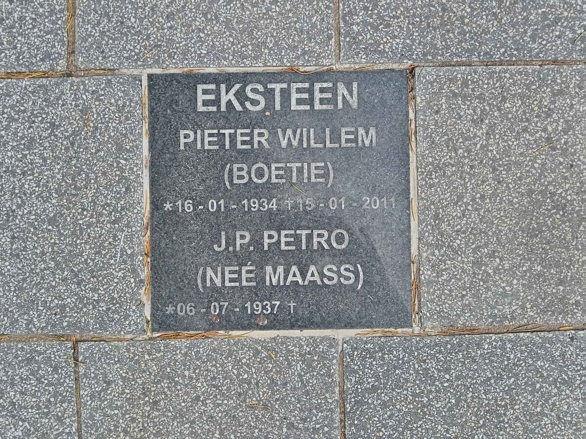 EKSTEEN Pieter Willem 1934-2011 & J.P. Petro MAASS 1937-