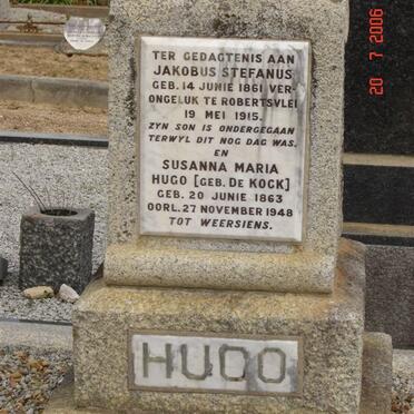 HUGO Jakobus Stefanus 1861-1915 &amp; Susanna Maria DE KOCK 1863-1948