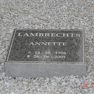 LAMBRECHTS Abraham Johannes 1878-1950 &amp; Elizabeth Catharina Louisa DE VILLLIERS 1883-1951 :: LAMBRECHTS Annette 1908-2001