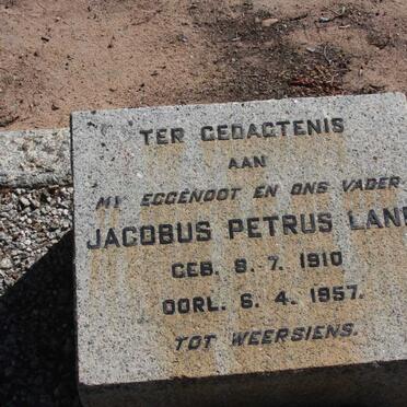 LANE Jacobus Petrus 1910-1957