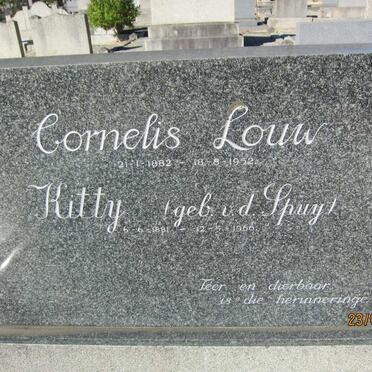 LOUW Cornelis 1882-1952 &amp; Kitty V.D. SPUY 1881-1966