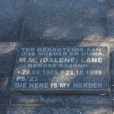 LANE William Henry -1933 :: LANE William Henry 1927-1990 :: LANE M.M. nee BASSON 1926-1999