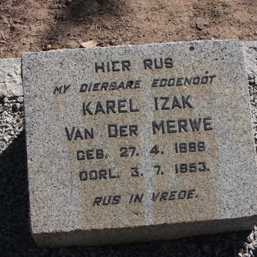 MERWE Karel Izak, van der 1886-1953