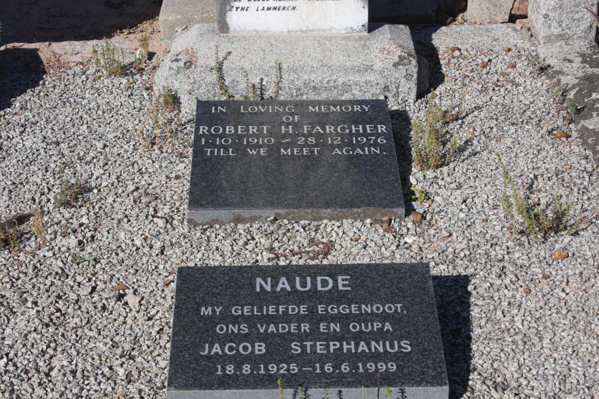 FARGHER Robert H. 1910-1976 :: NAUDE Jacob Stephanus 1925-1999