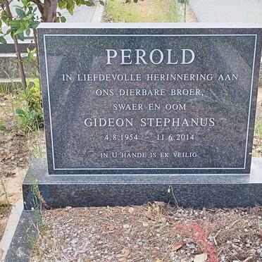 PEROLD Gideon Stephanus 1954-2014