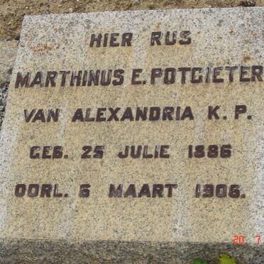 POTGIETER Marthinus E. 1886-1906