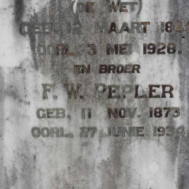 PEPLER F.W. 1873-1934