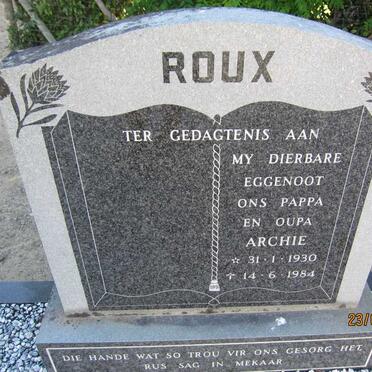 ROUX Archie 1930-1984