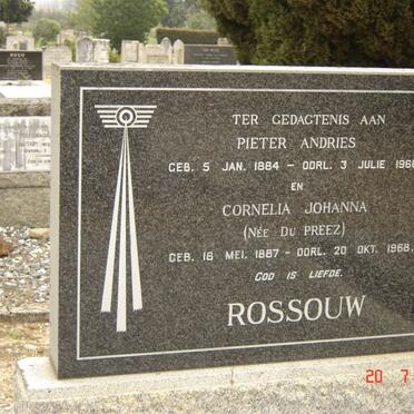 ROSSOUW Pieter Andries 1884-1966 &amp; Cornelia Johanna DU PREEZ 1887-1968