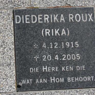 ROUX Diederika 1915-2005