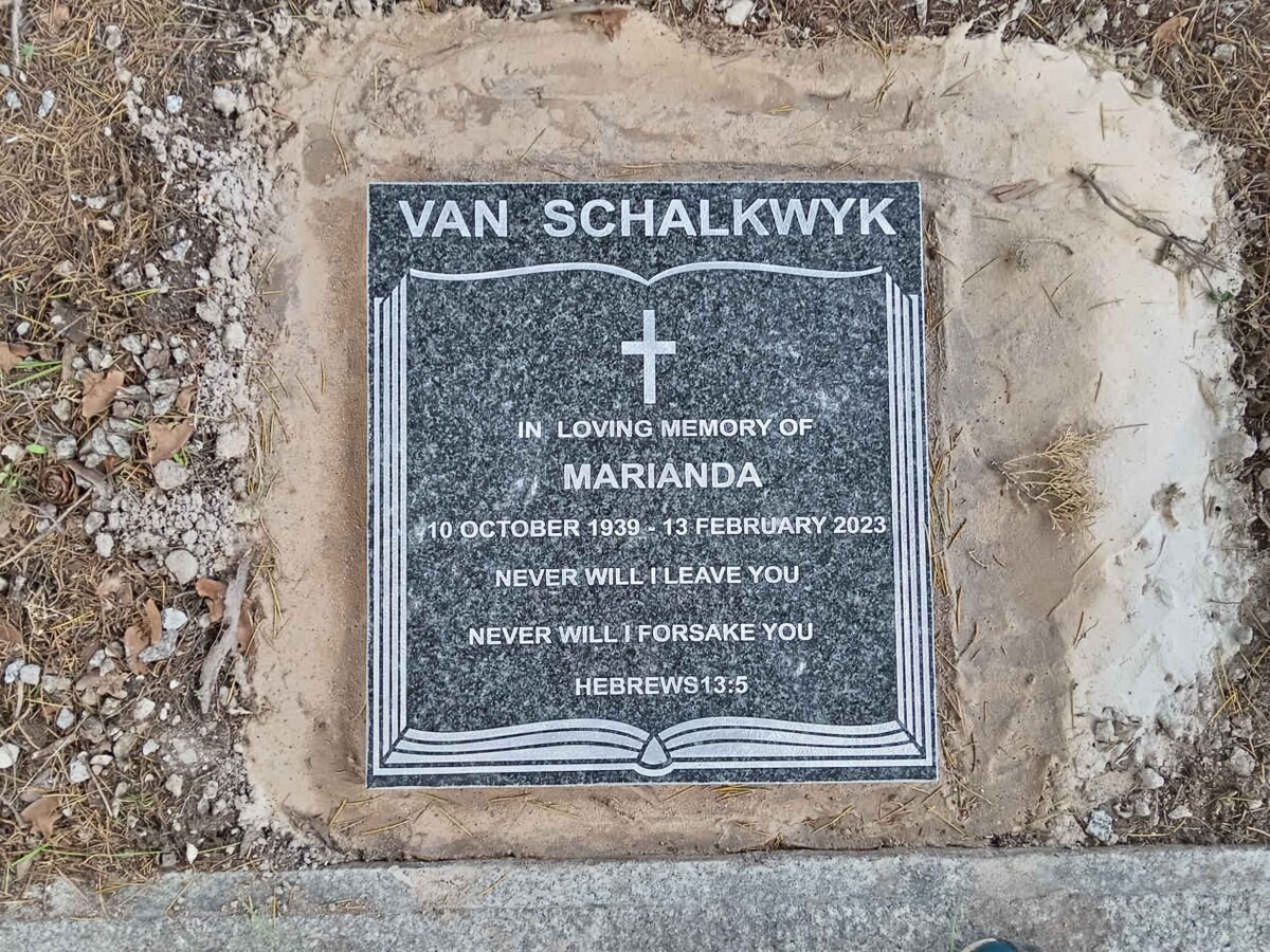 SCHALKWYK Marianda, van 1939-2023