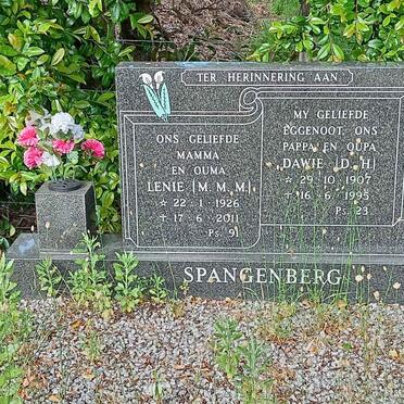SPANGENBERG D.H. 1907-1995 &amp; M.M.M. 1926-2011