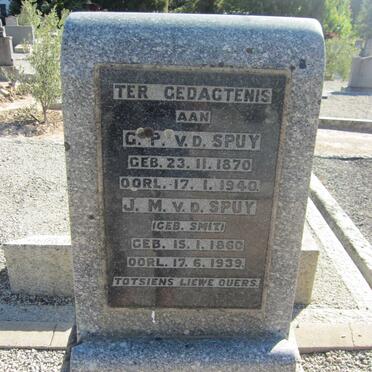 SPUY G.P., v.d. 1870-1940 &amp; J.M. SMIT 1860-1939