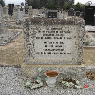 TOIT Guillaume, du 1879-1943 &amp; Susara STAFFORD 1880-1960