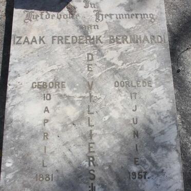 VILLIERS Izaak Frederik Bernardi, de 1881-1957