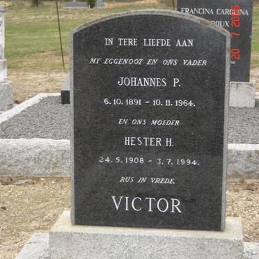VICTOR Johannes P. 1891-1964 &amp; Hester H. 1908-1994