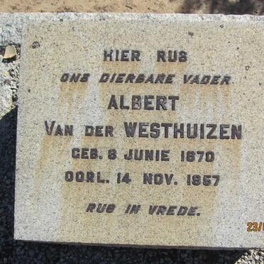 WESTHUIZEN Albert, van der 1870-1957