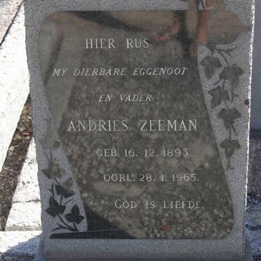 ZEEMAN Andries 1893-1965