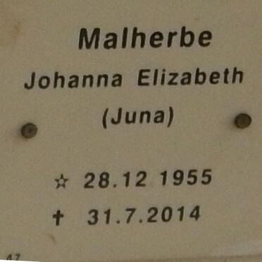 MALHERBE Johanna Elizabeth 1955-2014