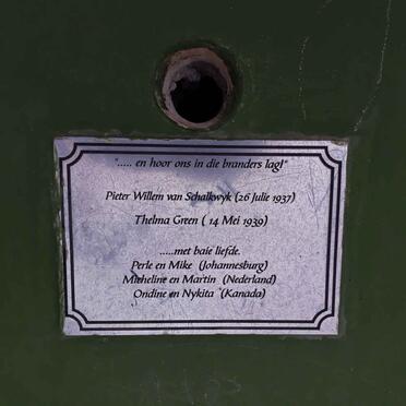 SCHALKWYK Pieter Willem, van 1937- :: GREEN Thelma 1939-