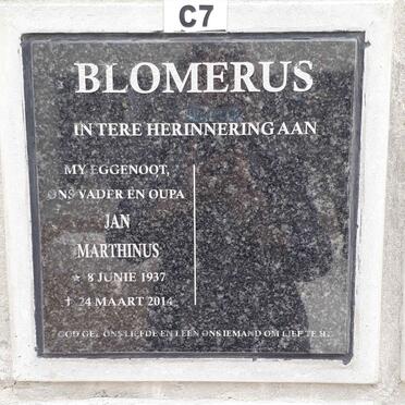 BLOMERUS Jan Marthinus 1937-2014