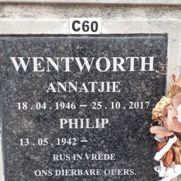 WENTWORTH Philip 1942- &amp; Annatjie 1946-2017