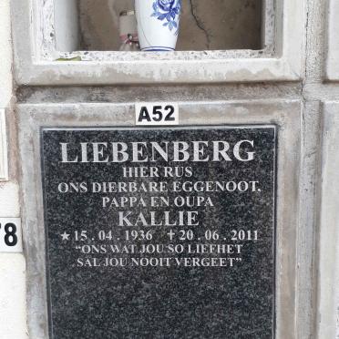 LIEBENBERG Kallie 1936-2011