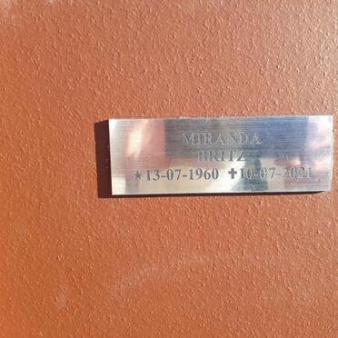 BRITZ Miranda 1960-2021